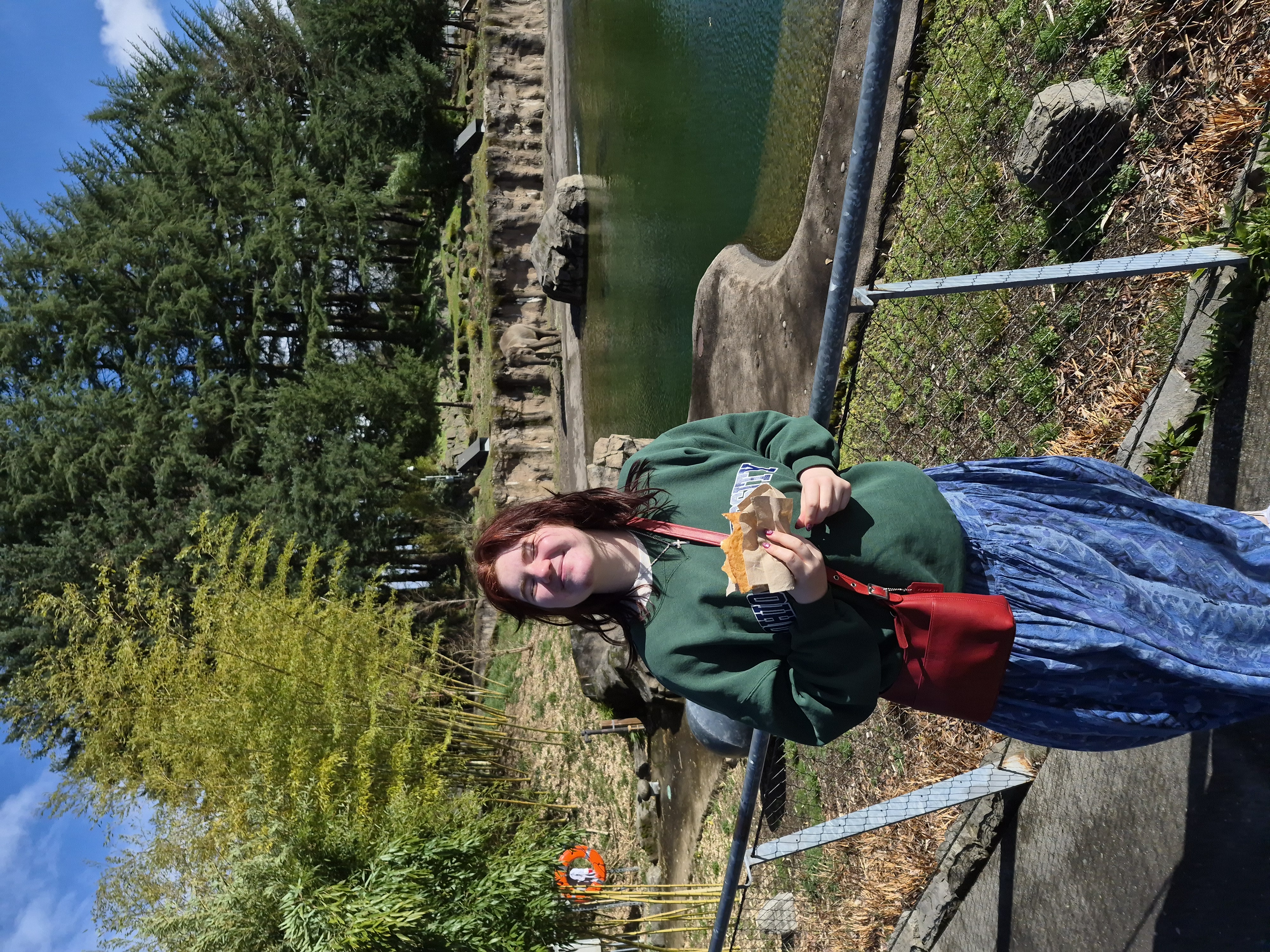 Autumn smiling at the zoo